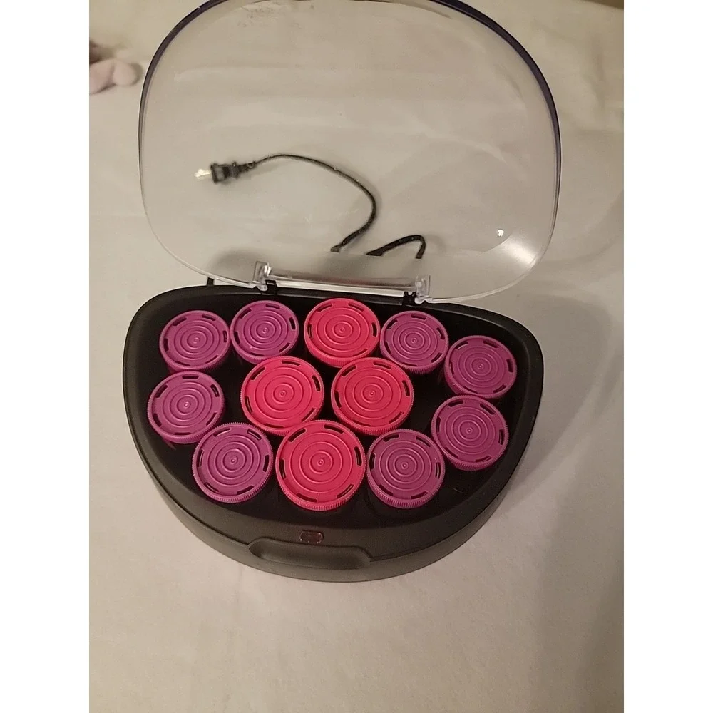 Remington Ionic Hot Rollers Velvet Hair Setter Curlers‎ H-5600 3 Sizes Pageant